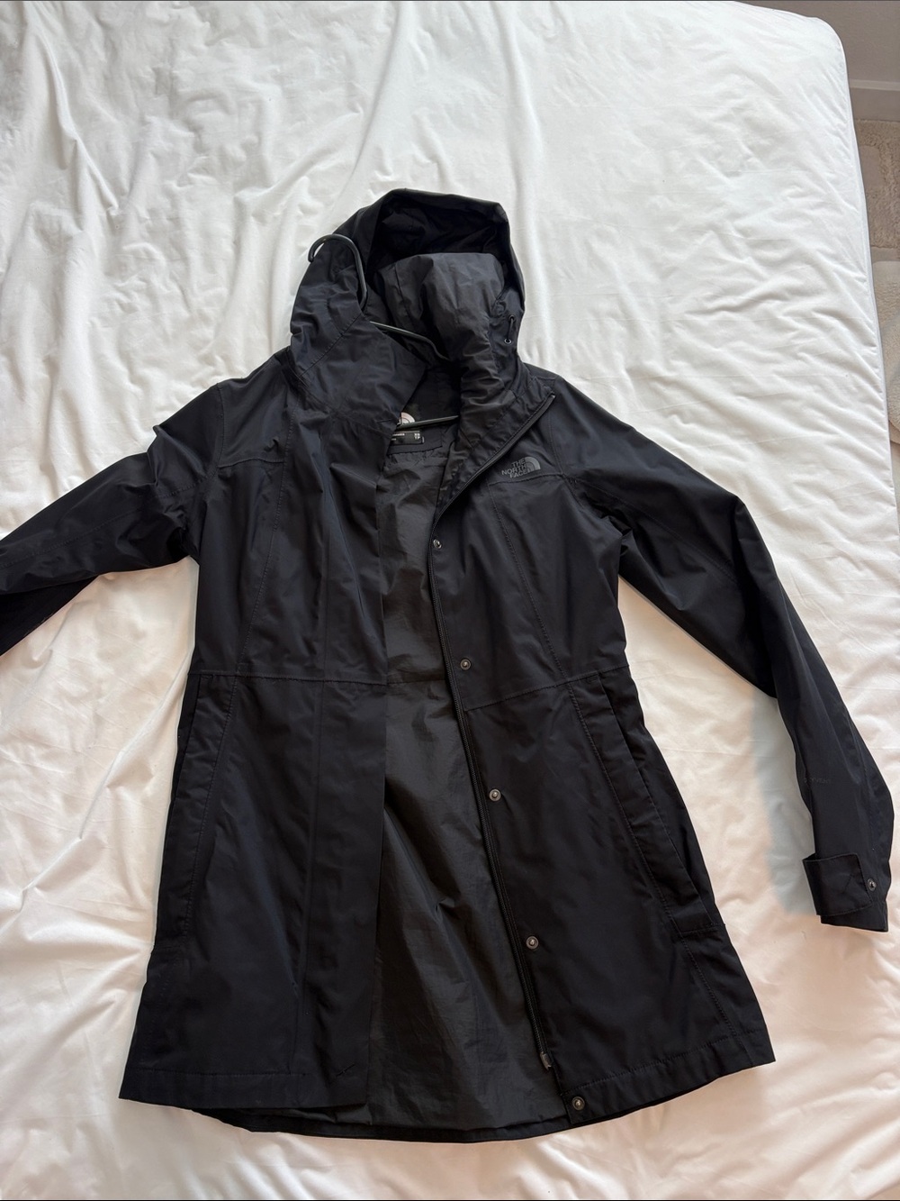 The North Face Women's Black Hooded Trench Rain Coat